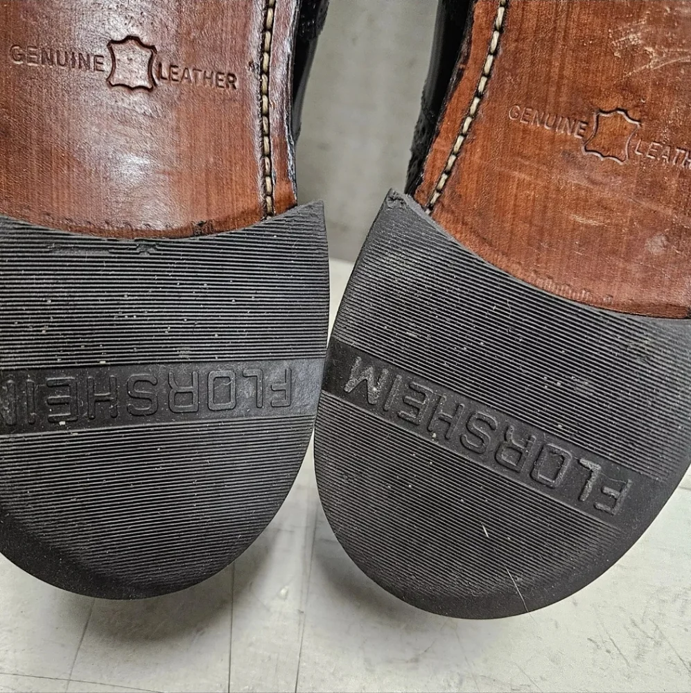 FLORSHEIM 17066-01 Lexington Wingtip Oxford Black Leather Dress Shoe Mens 11.5